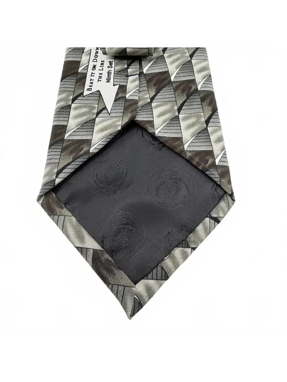 Grateful Dead Tie Men's Black Grey Beat It On Down